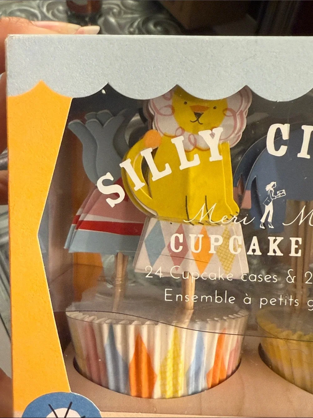 Meri Meri Silly Circus 24 Cupcake Kit Cases and Toppers